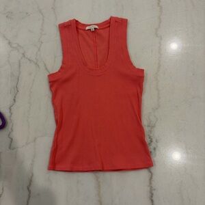 Z SUPPLY sirena rib tank top XS coral